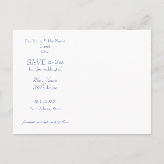 Spring Lilac Blume Floral Wedding SPEICHERN das Da Ankündigungspostkarte (Rückseite)