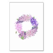 Spring Lilac Blume Floral Wedding Tischnummer (Rückseite)