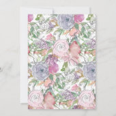 Spring Lilac Floral Brautparty Einladung (Rückseite)