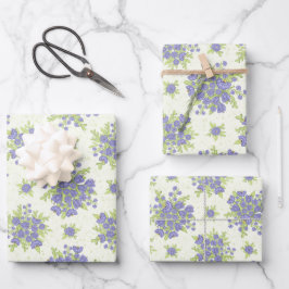 Spring Lilac Purple Flowers Geschenkpapier Set