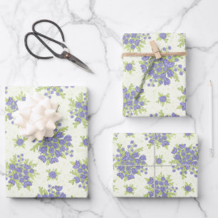Spring Lilac Purple Flowers Geschenkpapier Set