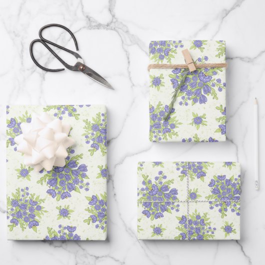 Spring Lilac Purple Flowers Geschenkpapier Set (Vorderseite)