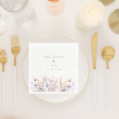 Spring Lilac Wildblumen Hochzeit Serviette