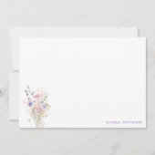 Spring Lilac Wildblumen Personalisiert Mitteilungskarte (Vorderseite)
