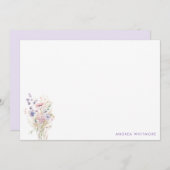 Spring Lilac Wildblumen Personalisiert Mitteilungskarte (Vorne/Hinten)