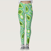 Spring Lily Muster in Sky Blue, Butter Yellow und Leggings (Vorderseite)