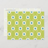 Spring Lime Green Blue Circles Mother Day Gift Postkarte (Vorne/Hinten)