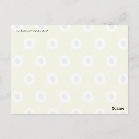 Spring Lime Green Blue Circles Mother Day Gift Postkarte (Rückseite)