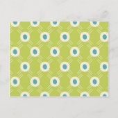 Spring Lime Green Blue Circles Mother Day Gift Postkarte (Vorderseite)