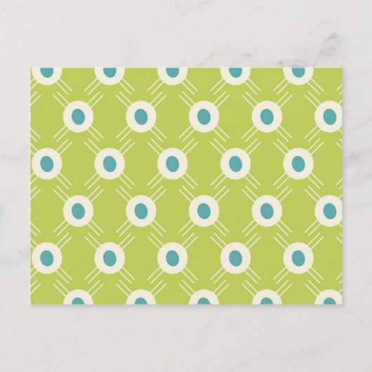 Spring Lime Green Blue Circles Mother Day Gift Postkarte (Vorderseite)