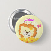 Spring Lion (Gelb) NAME TAG Custom Button (Vorne & Hinten)
