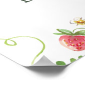 Spring Little Ladybug Girl Baby Dusche Willkommen Poster (Ecke)