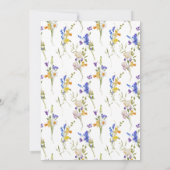 Spring Little Wildblume Girl Babydusche Einladung (Rückseite)