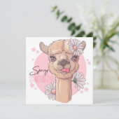 Spring Llama Feiertagskarte (Stehend Vorderseite)