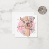 Spring Llama Mitteilungskarte (Vorderseite/Rückseite Beispiel)
