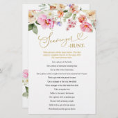 Spring Love in Bloom Scavenger Hunt Games Card (Vorne/Hinten)