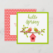 Spring Lovebirds Card (Vorne/Hinten)