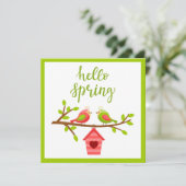 Spring Lovebirds Card (Stehend Vorderseite)