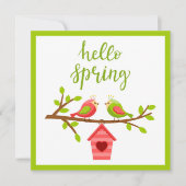 Spring Lovebirds Card (Vorderseite)