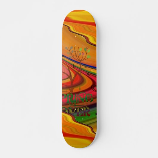 Spring Lover Abstrakt Art Skateboard (Vorne)