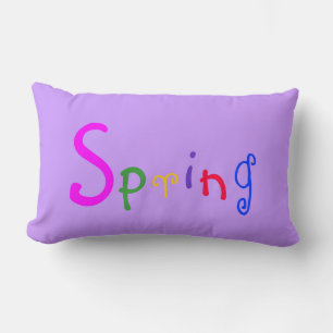 Spring Lumbar Lila Throw Kissen