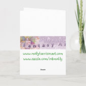 Spring Magic Niedlich Fairy und Ladybug Fantasy Ar Karte (Rückseite)