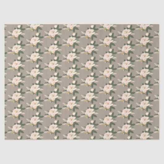 Spring Magnolia Blume Bouquet Seidenpapier (Vorderseite)