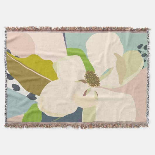 Spring Magnolia Color Blocks Florist Decke (Vorderseite)