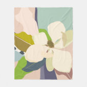 Spring Magnolia Color Blocks Florist Fleecedecke (Vorderseite)