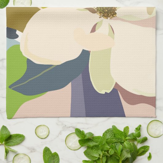 Spring Magnolia Color Blocks Florist Geschirrtuch (Gefaltet)