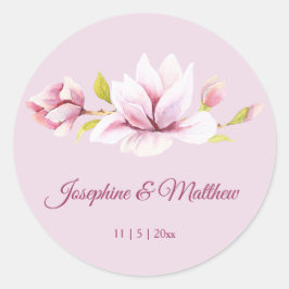 Spring Magnolias Floral Wedding Stickers