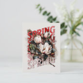 Spring Magnolias Postkarte (Stehend Vorderseite)