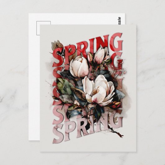 Spring Magnolias Postkarte (Vorne/Hinten)