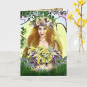 Spring Maiden Card Karte (Gelbe Blume)
