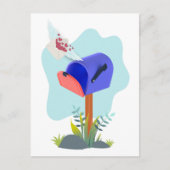 Spring Mailbox Airmail Postkarte (Vorderseite)