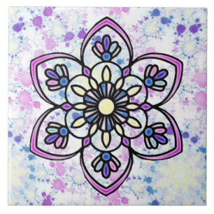 Spring Mandala B Keramik Tile Fliese