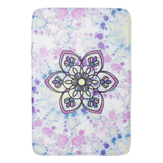Spring Mandala Bath Mat Badematte (Vorderseite Vertikal)