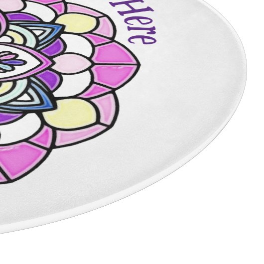 Spring Mandala Cutting Board Schneidebrett (Ecke)