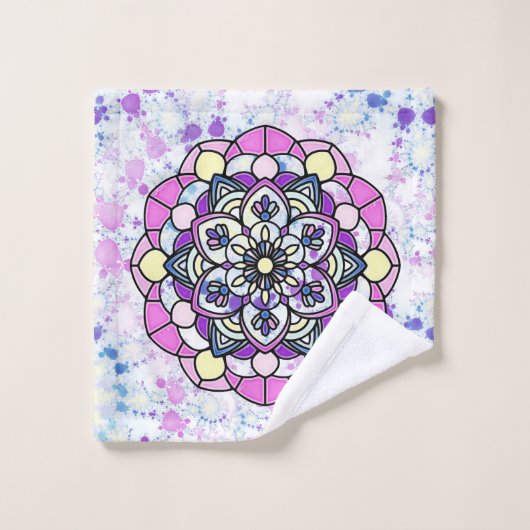 Spring Mandala Handtuch Badhandtuch Set (Waschlappen)