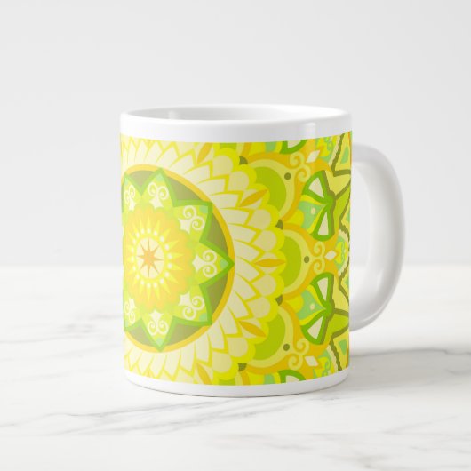 Spring Mandala Jumbo-Tasse (Vorderseite Rechts)