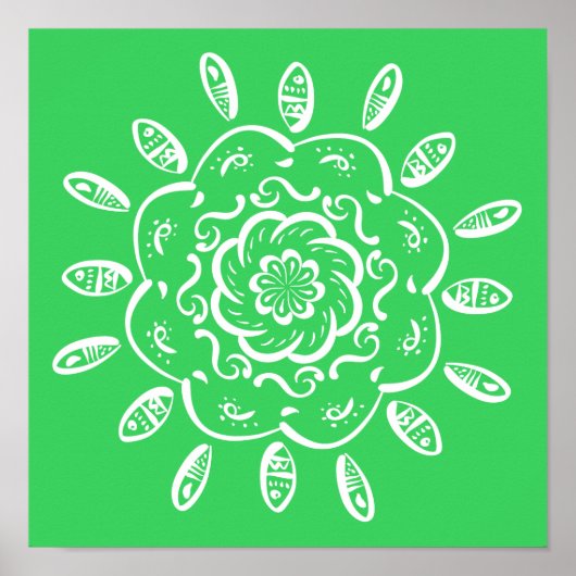 Spring Mandala Poster (Vorne)
