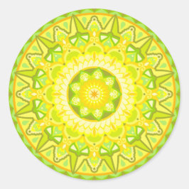 Spring Mandala Runder Aufkleber