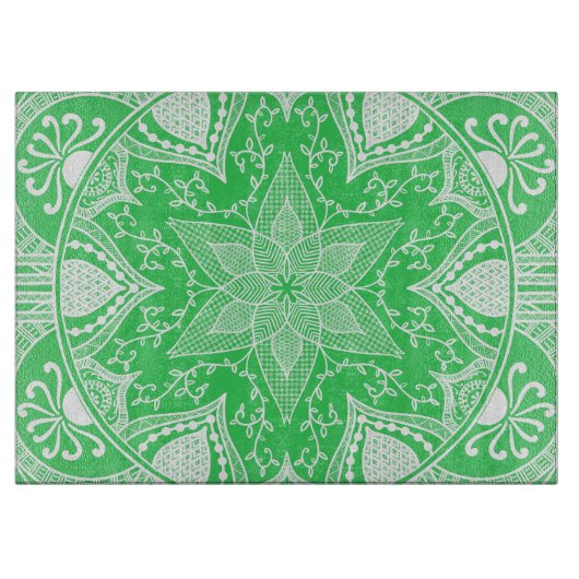Spring Mandala Schneidebrett (Vorderseite)