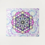 Spring Mandala Tapestry Wandteppich (Vorderseite (Horizontal))