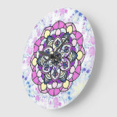 Spring Mandala Wall Clock Große Wanduhr (Winkel)