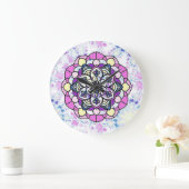 Spring Mandala Wall Clock Große Wanduhr (Zuhause)