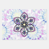 Spring Mandala Wrapping Paper Flat Sheet Set 3 Geschenkpapier Set (Vorderseite 3)