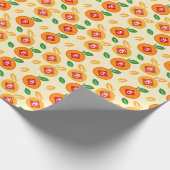 Spring Mandarin Orange Fortune Chinesisches Neujah Geschenkpapier (Ecke)