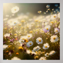 Spring Meadow Blumen Wall Art Poster