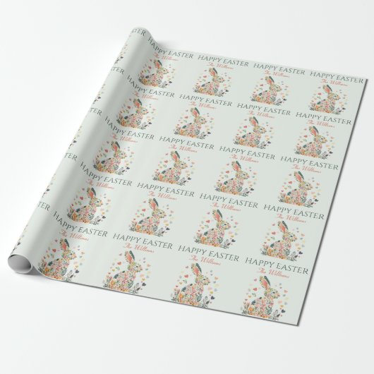 Spring Meadow Bunny Wrapping Paper Geschenkpapier (Ungerollt)